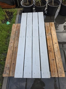 Kindertisch Garnitur Outdoor Garten Handmade *top Zustand* - Bild 1 von 4