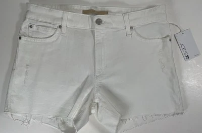 NWT Women’s Joe’s Jeans The Lover Mid Rise Baggy Shorts Distressed White 28X3.5 - Image 1 of 4