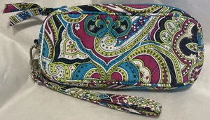 Vera Bradley Retired Limited Silk Paisley Wristlet Excellent 7” X 3” X 1” Rare - Picture 1 of 6