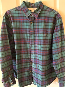 Camisa de sarga a cuadros con botones de algodón Old Navy Adventure LS para hombre X-grande usada en excelente estado - Imagen 1 de 3