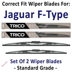 Paquete de 2 limpiaparabrisas estándar Wiper Blades - apto 2014+ Jaguar F-Type - 30221/210 - Imagen 1 de 1