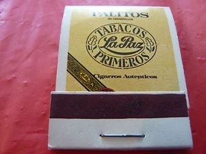 *Rare Vintage Matchbook Palitos Cigarillos Tabacos La Paz Primeros ! Cigarros - Bild 1 von 3