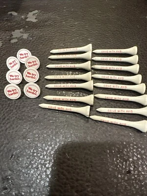 Lote de camisetas y marcadores de pelotas de golf Avis Rent A Car de colección más difíciles Foto 1 de 4