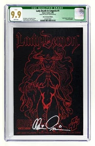 ¡CAOS! CÓMICS - DAMA DEATH EN LENCERÍA MICRO PREM. CUBIERTA DE CUERO FIRMADA CGC 9.9 - Imagen 1 de 3