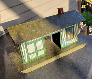 ~ c 1916-1922 Pre War Ives Freight Station No. 115 Tin Plate Building Vintage ~ - Picture 1 of 18