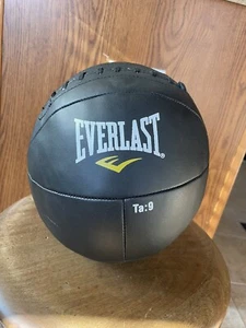 EVERLAST Stitched Premium Genuine Leather Medicine Ball Model Ta:9 - 9 lbs - - Picture 1 of 7