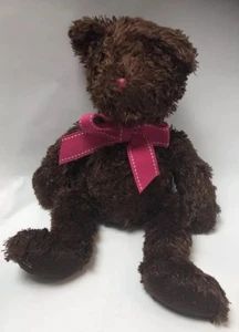 Brown Teddy Bear With Bow Plush Toy A4 - Picture 1 of 6