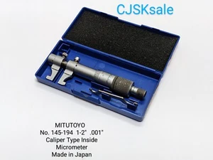 MITUTOYO No. 145-194 1-2" .001" Caliper Type Iside Micrometer (USED). - Picture 1 of 12