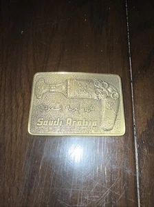 Vintage Saudi Arabia Brass Belt Buckle - Picture 1 of 2