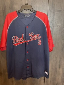 MLB BOSTON RED SOX Man’s JERSEY SIZE L Major League Baseballq Blue/Red - Picture 1 of 8