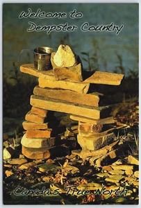 Postcard Yukon Dempster Country Canadas True North Inukshuk - Bild 1 von 2