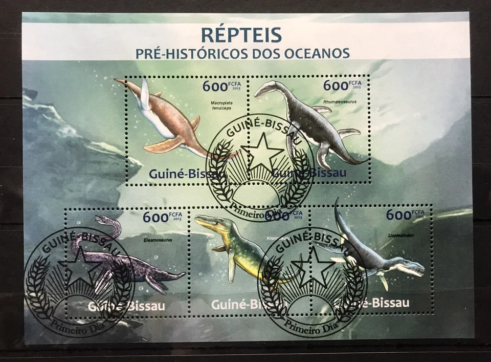 Dinosaurs / Reptiles on stamps Guinea Bissau - CTO - YC - Image 1 of 1