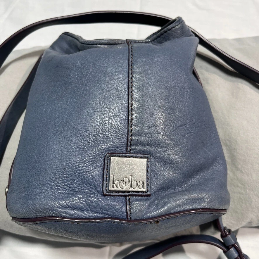 MINI BANDOLERA KOOBA HAWKE LAVADA DENIM AZUL CUERO SUAVE BOLSO DE MANO MONEDERO  Foto 1 de 4