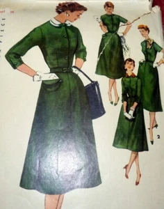 *LOVELY VTG 1950s DRESS Sewing Pattern 18/36 - Picture 1 of 1