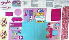 Cotton Quilt Fabric Barbie "Fold and Go" Bathroom Panel by 36" x 58"