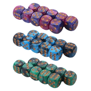 Party Playing Games 6 Sided Dice Round Edges Dice D6 Dice Square Point Dice - Picture 1 of 14