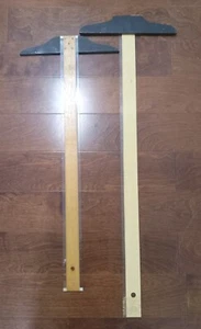 2 Vintage Drawing Drafting Wood T-Squares - 38" & 32"  - Picture 1 of 9