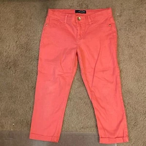 Jordache Pink Ankle Cropped Jeans Size 16 - Picture 1 of 5