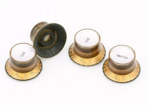 Aged Gold Reflectorhead Silverface Vintagetinted US/CTS Potis fits Gibson® - Bild 1 von 5