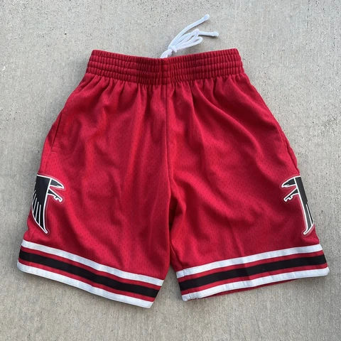 mitchell and ness shorts throwbacks falcons red mesh NFL Mens S Cover
