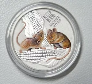 1 x Lunar III 1/2 oz Maus 2020 Color 15,5 Gramm - Kapsel - Bild 1 von 2