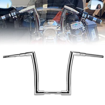 Manillar Fat 14" Rise 1.5" para Harley Dyna Softail Road King Glide Ape Hanger Foto 1 de 4