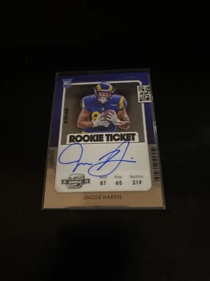 Jacob Harris 2021 Optic Contenders Auto RC Rams 138 PWE - Image 1 of 2