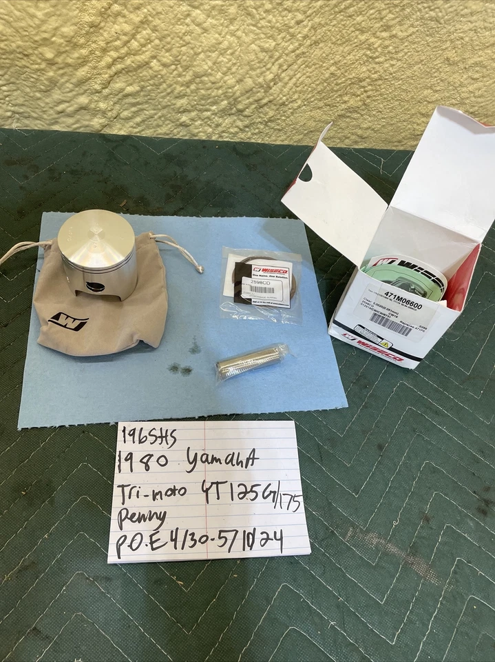 Kit de pistón Wiseco 66,00 mm para Yamaha CT175 DT175 MX175 YT175 471M06600 Foto 1 de 4