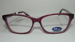 AMERICA Eyeglasses Frame USA MADE MU203FCRYPR54 CRYSTAL PURPLE 54-15-140 NEW - Picture 1 of 6