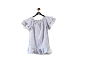 Romeo & Juliet Couture Large Damen weiß und blau Kurzarm Etuikleid Neu mit Etikett - Bild 1 von 7