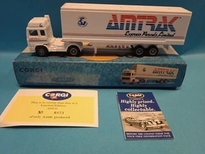Volvo Container Trailer Truck Amtrak White Corgi 1/64 Scale N 98101 - Foto 1 di 2