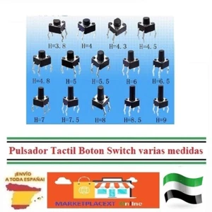 Micro interruptor DIP Pulsador Auto-reset 4 Pin Auto-reinicio Push Button Switch - Photo 1/9