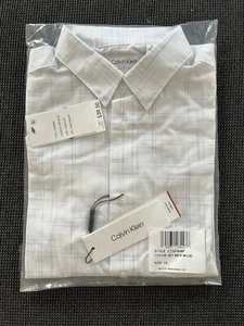 New Calvin Klein Boys Dress Shirt Slim Fit Size 16 Pattern MSRP $39.50 NWT - Picture 1 of 3