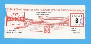 Basketball ticket USA United States vs Australia FIBA World cup 1970 Yugoslavia - Picture 1 of 2