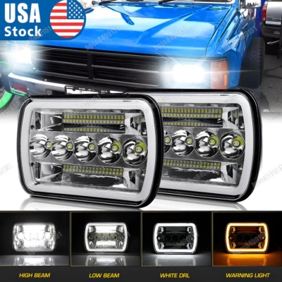 Par de faros LED de haz alto/bajo DRL para camioneta Toyota 82-95 Tacoma 95-97 5x7" 7x6 Foto 1 de 4