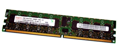 2 GB DDR2-RAM Registered-ECC 1Rx4 PC2-5300P 'Hynix HYMP125P72CP4-Y5 AB-C' - Photo 1/2