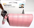 Étui portefeuille pour appareil photo en cuir véritable rose Lowepro neuf avec étiquettes ! 