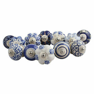 5 10 Ceramic Door cupboard Knobs Lot Handle Drawer wardrobe porcelain brass pull