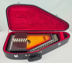 Vintage ChromAharp 15 Chord Autoharp Cherry Sunburst w/ Case “VERY NICE!” - Picture 1 of 22