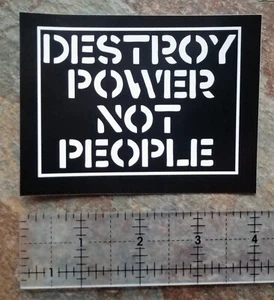 4x3" Crass Anarchy Sticker Anti government Discharge Subhumans Leftover Crack - Picture 1 of 3