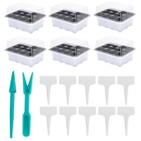 6 stk Gewächshaus Set Mini Zimmergewächshaus Anzucht Treibhaus Pflanzentopf