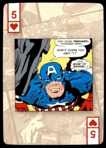 Tarjetas de póquer 2013 "Say Your Prayers" cómic inglés #5 Of Hearts - Imagen 1 de 2