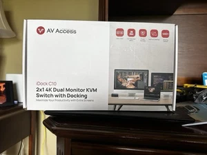 iDock C10 KVM Switch Docking Station USB-C w/ USB 3.0, 4K Dual Monitor - Photo 1/4