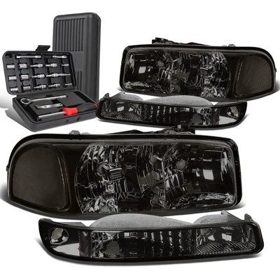 Faros de señal clara ahumados para GMC Sierra 1999-2007 + lámparas de parachoques + caja de herramientas Foto 1 de 4