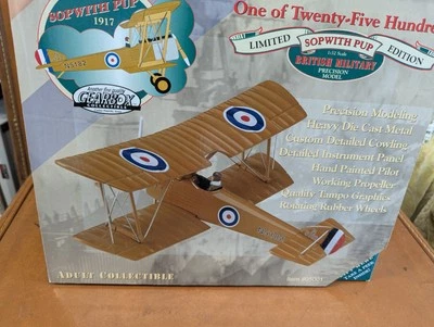 NEW 1997 Gearbox WWI British Army 1917 Sopwith Pup Diecast Bi-Plane 1:32 Scale  - Image 1 of 4