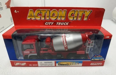 nw/pk action city realtoy die-cast cement truck no 38332 1:50 scale man truck - Image 1 of 4