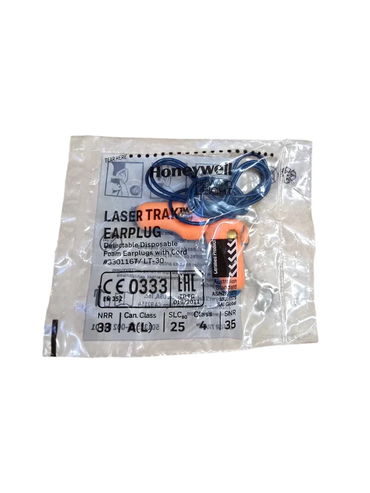 Honeywell Laser Trak Ohrstöpsel mit Kordel detektierbar 100 Stück