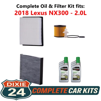Fits: 2018 Lexus NX300 2.0L Complete Cabin, Air & Oil Filter Kit (0W-20) Foto 1 de 4