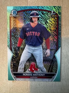 2023 Bowman Chrome Prospects Aqua Shimmer rifrattore 72/125 Roman Anthony #BCP-71 - Foto 1 di 11