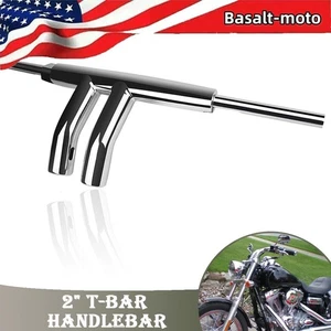 6'' Rise 2" Handlebar Chrome T-Bar Fit For Softail Deuce FXSTD 2000 - 2001 - Picture 1 of 12